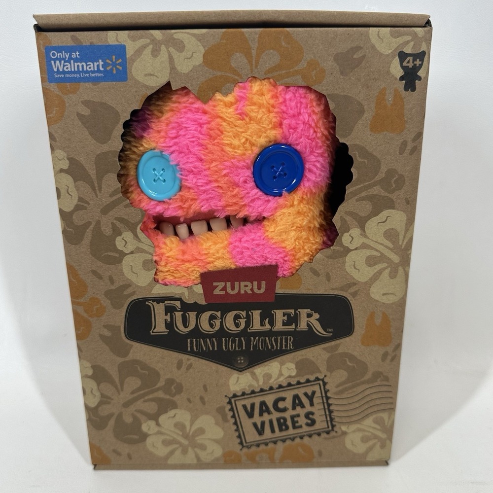 Fuggler Vacay Vibes Sir Plodge A Lot Funny Ugly Monster Soft Plush ZURU 9"